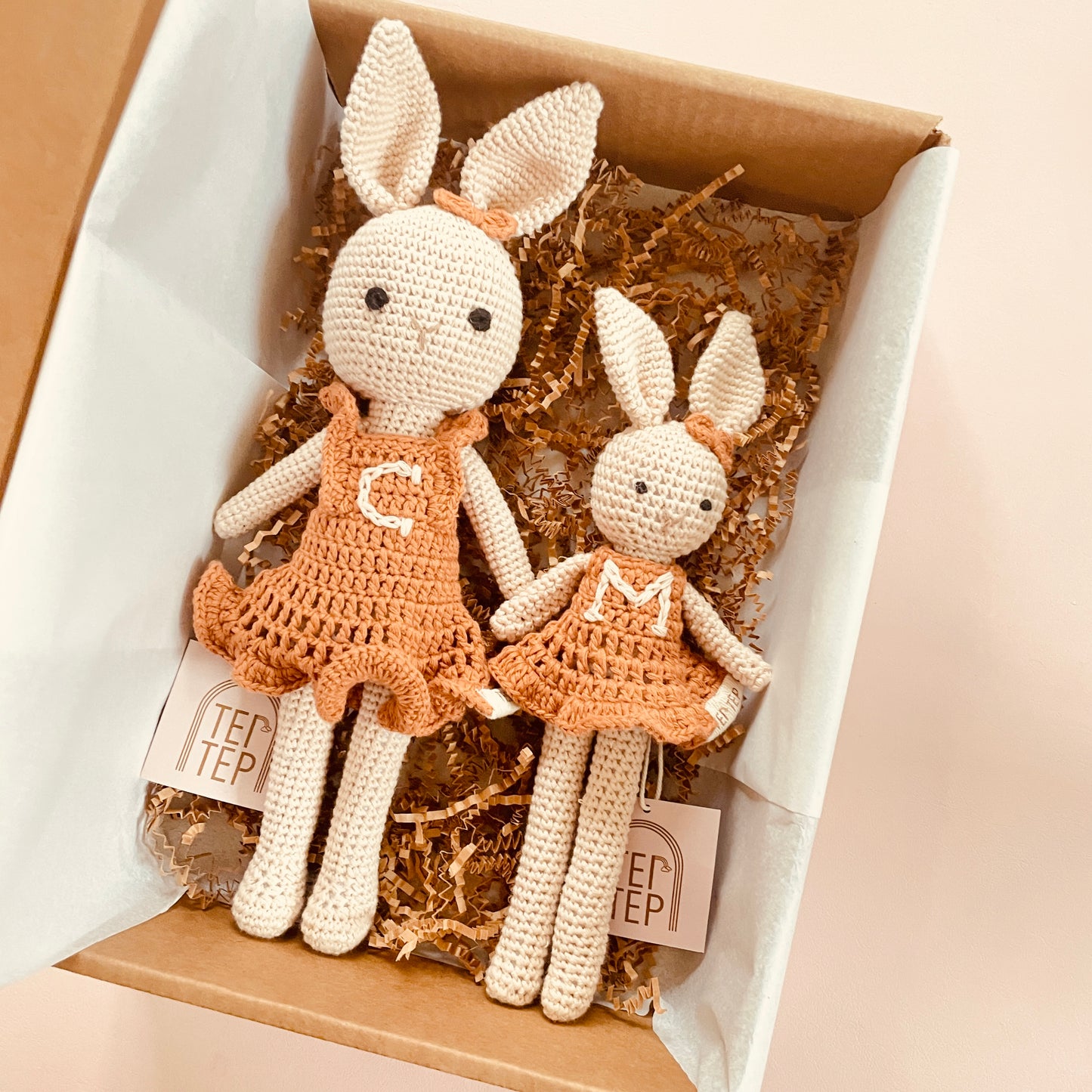 Boho Personalized Big Sister & Little Sister Bunnies