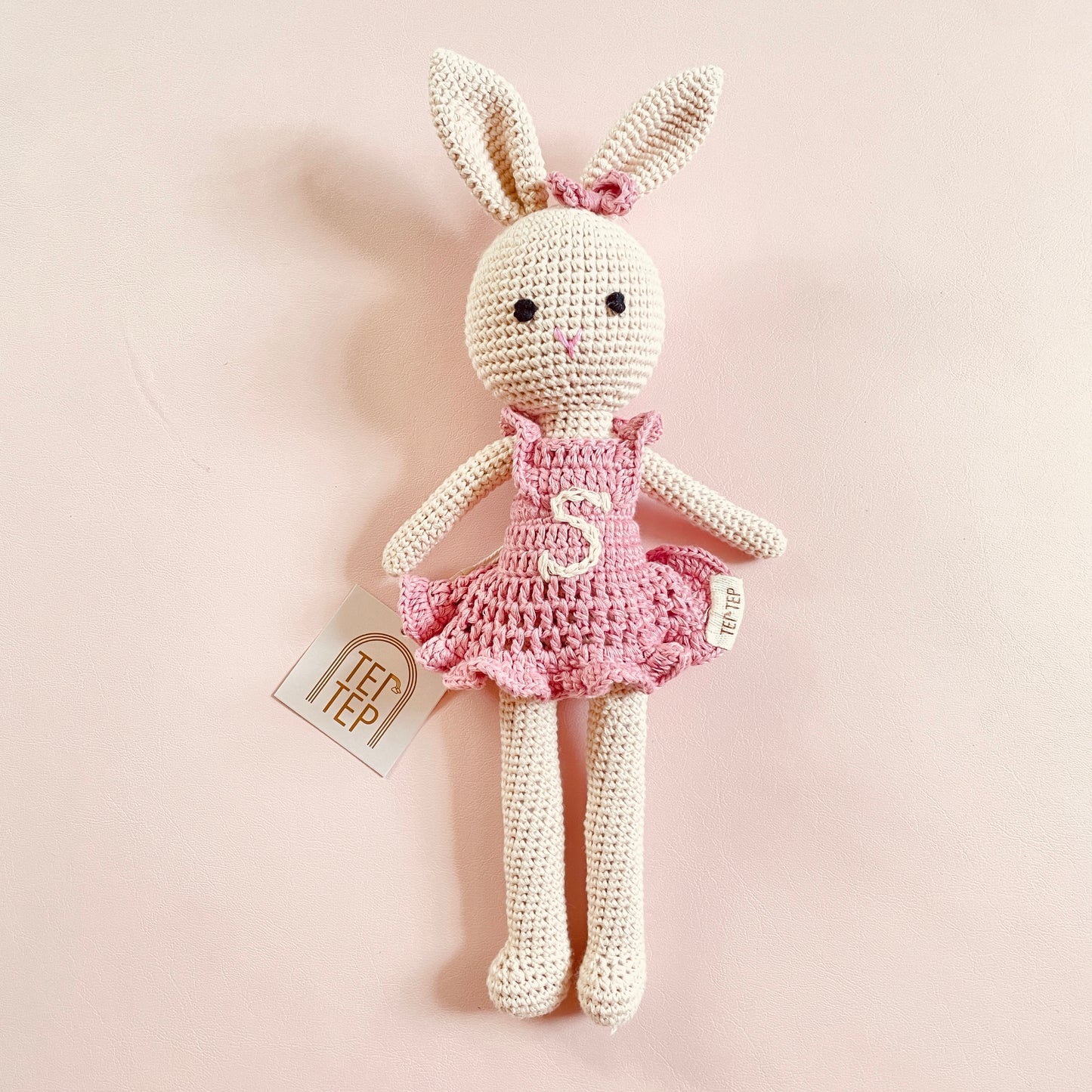 Personalized Big Sister & Little Sister Bunnies - Mauve