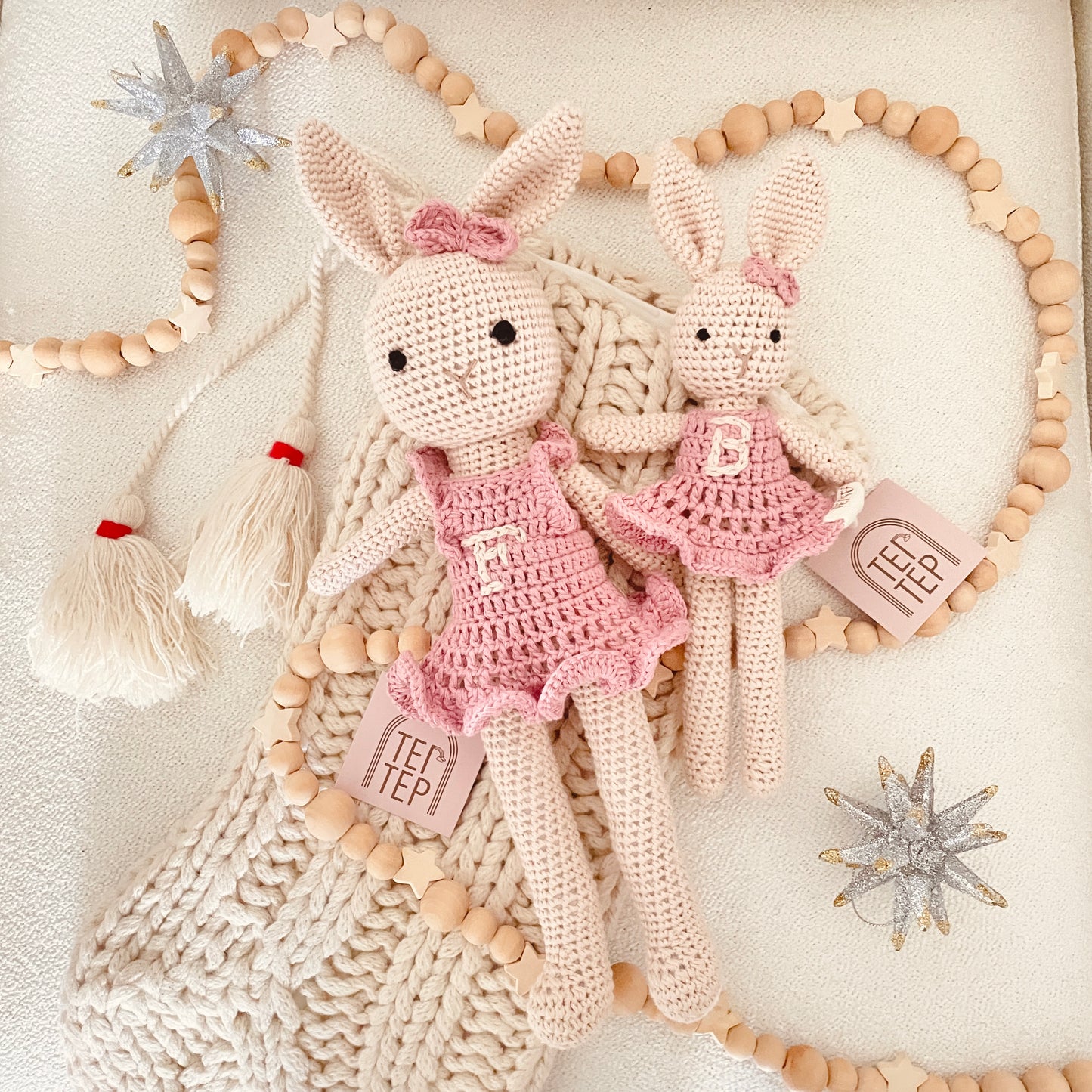 Personalized Crochet Stuffed Animal Bunny