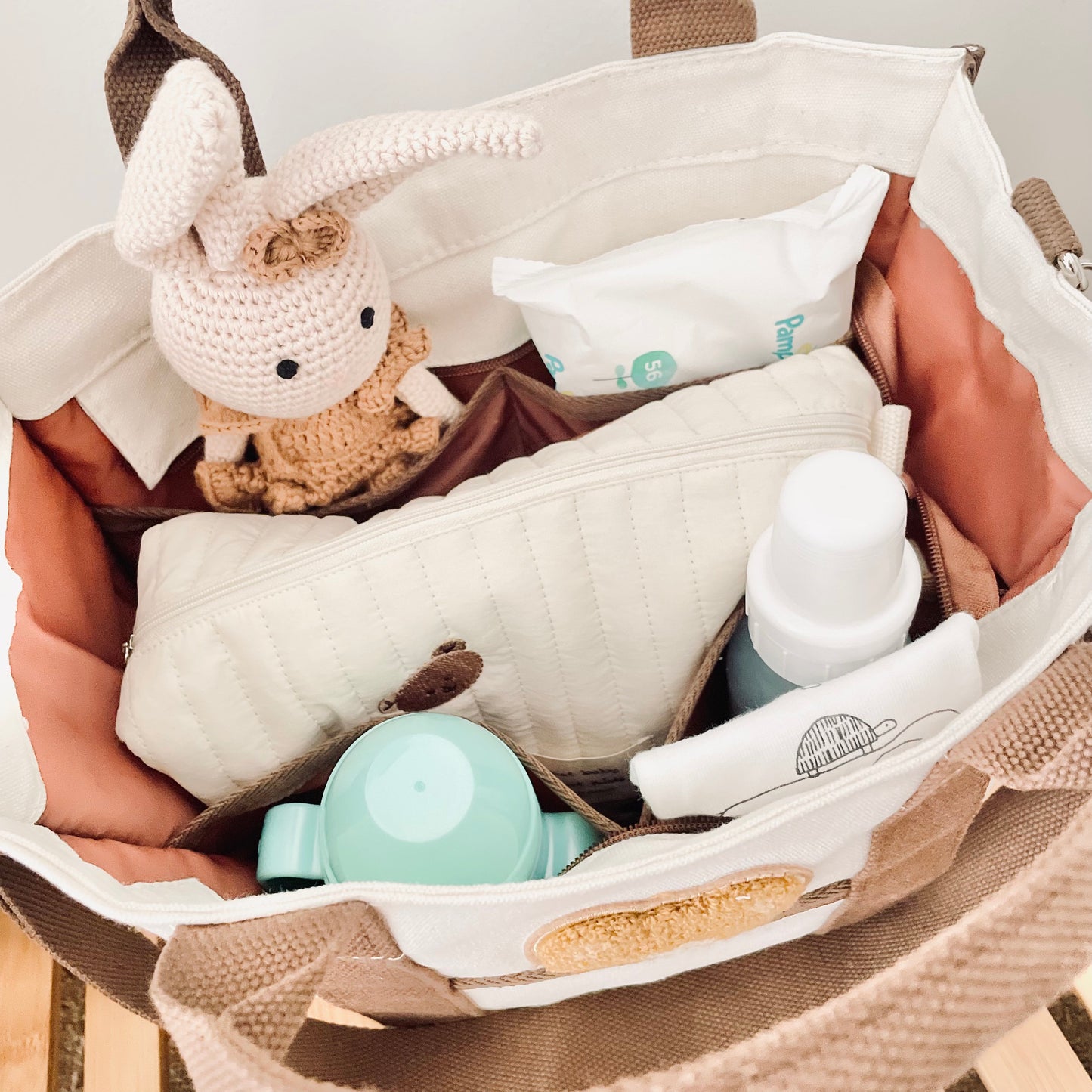 Bear Canvas Diaper Bag