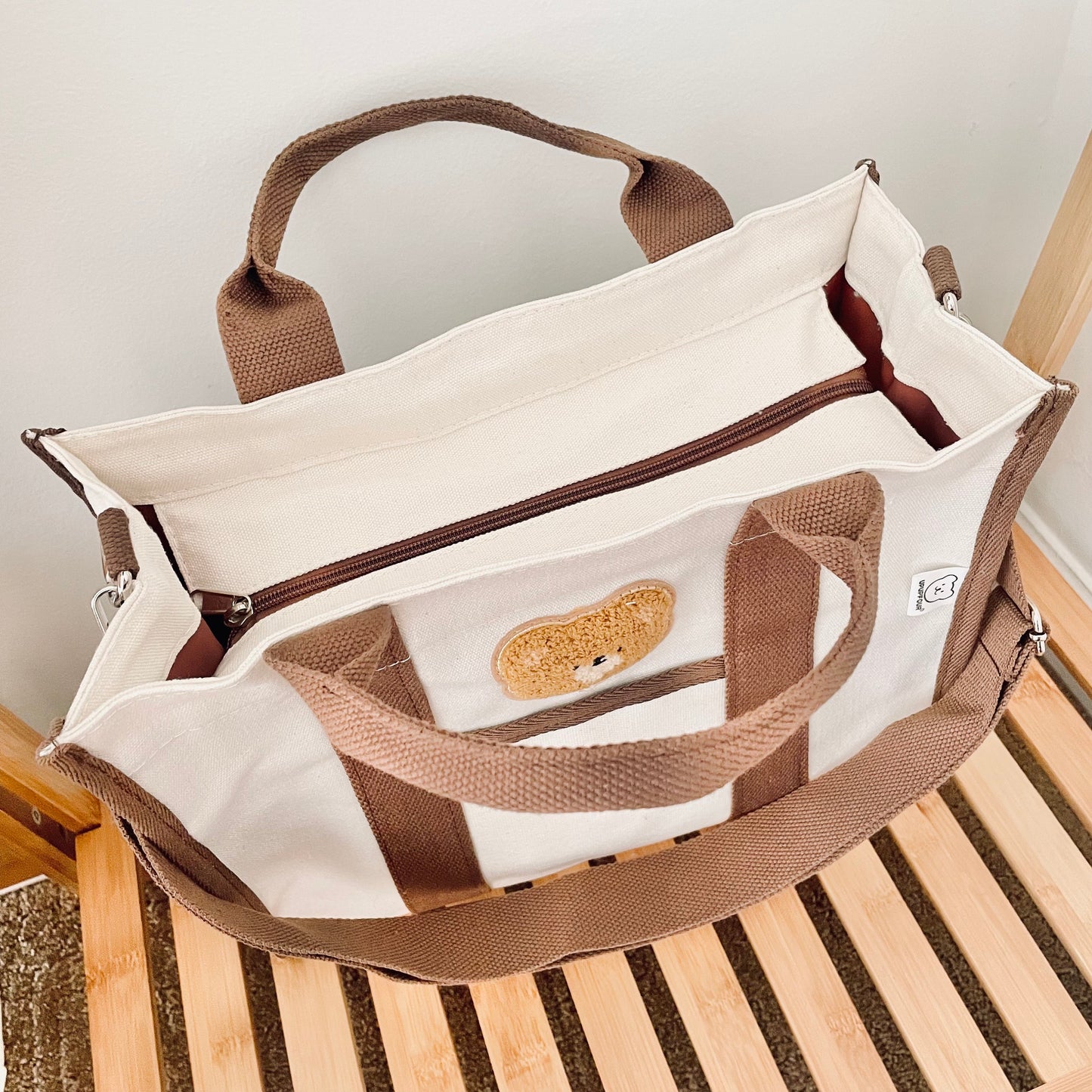 Bear Canvas Diaper Bag