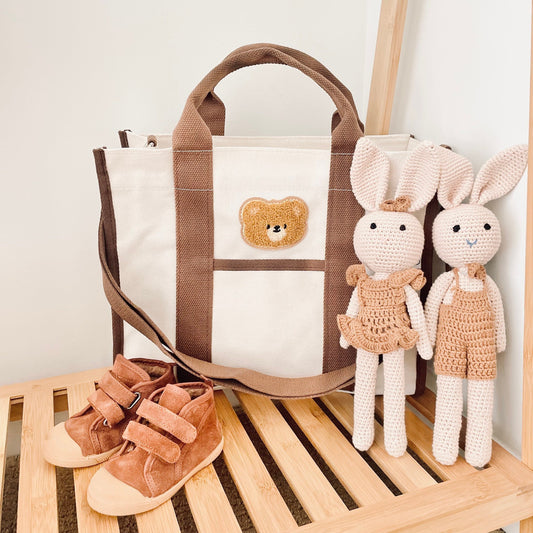 Bear Canvas Diaper Bag