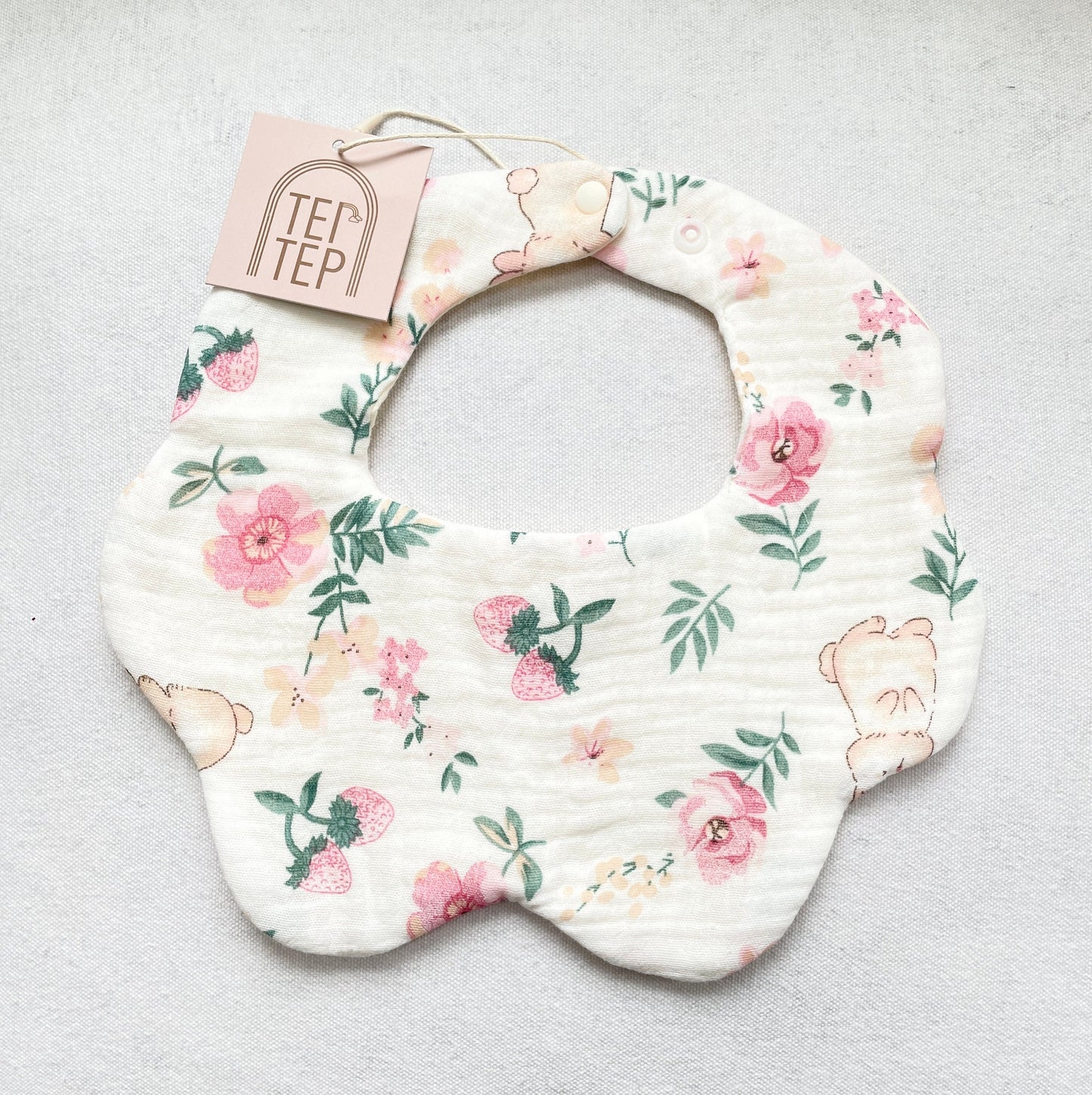 Pink Florals Baby Bibs