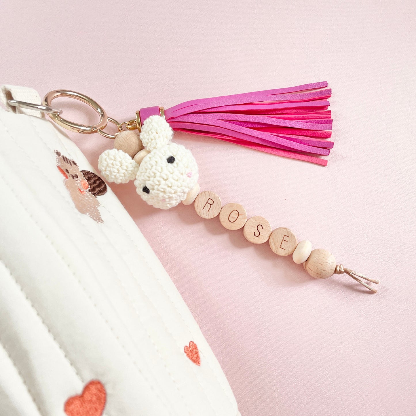 Personalized Bunny Bag Charm