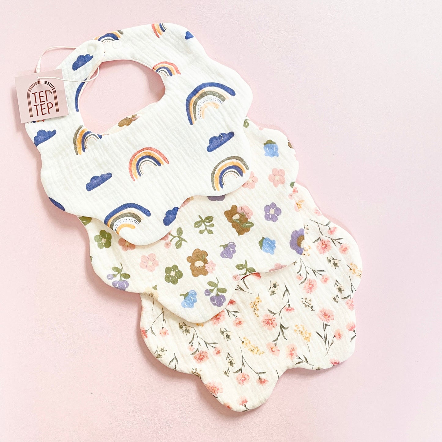 Dreamy Rainbow Baby Bibs