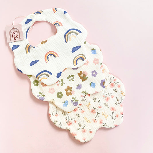 Dreamy Rainbow Baby Bibs