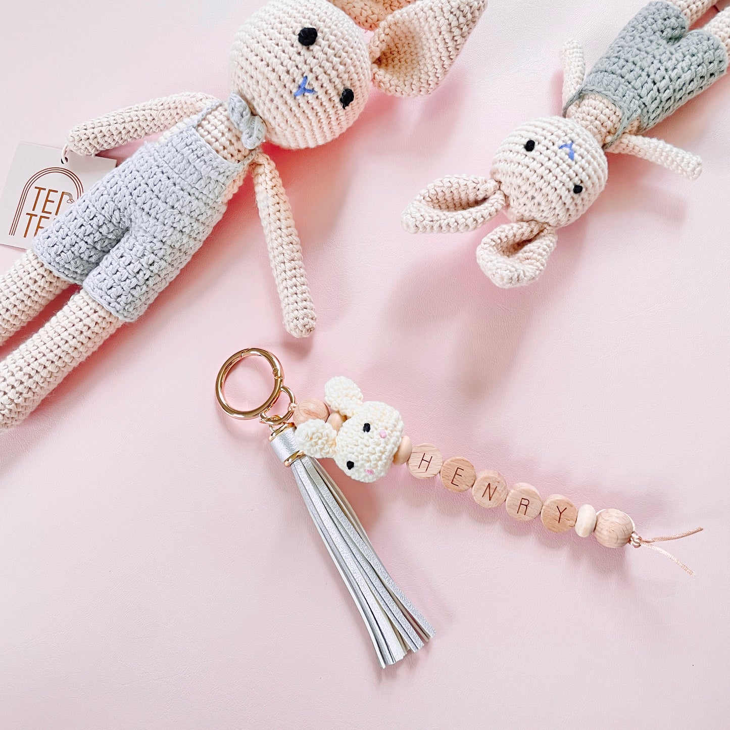 Personalized Bunny Bag Charm