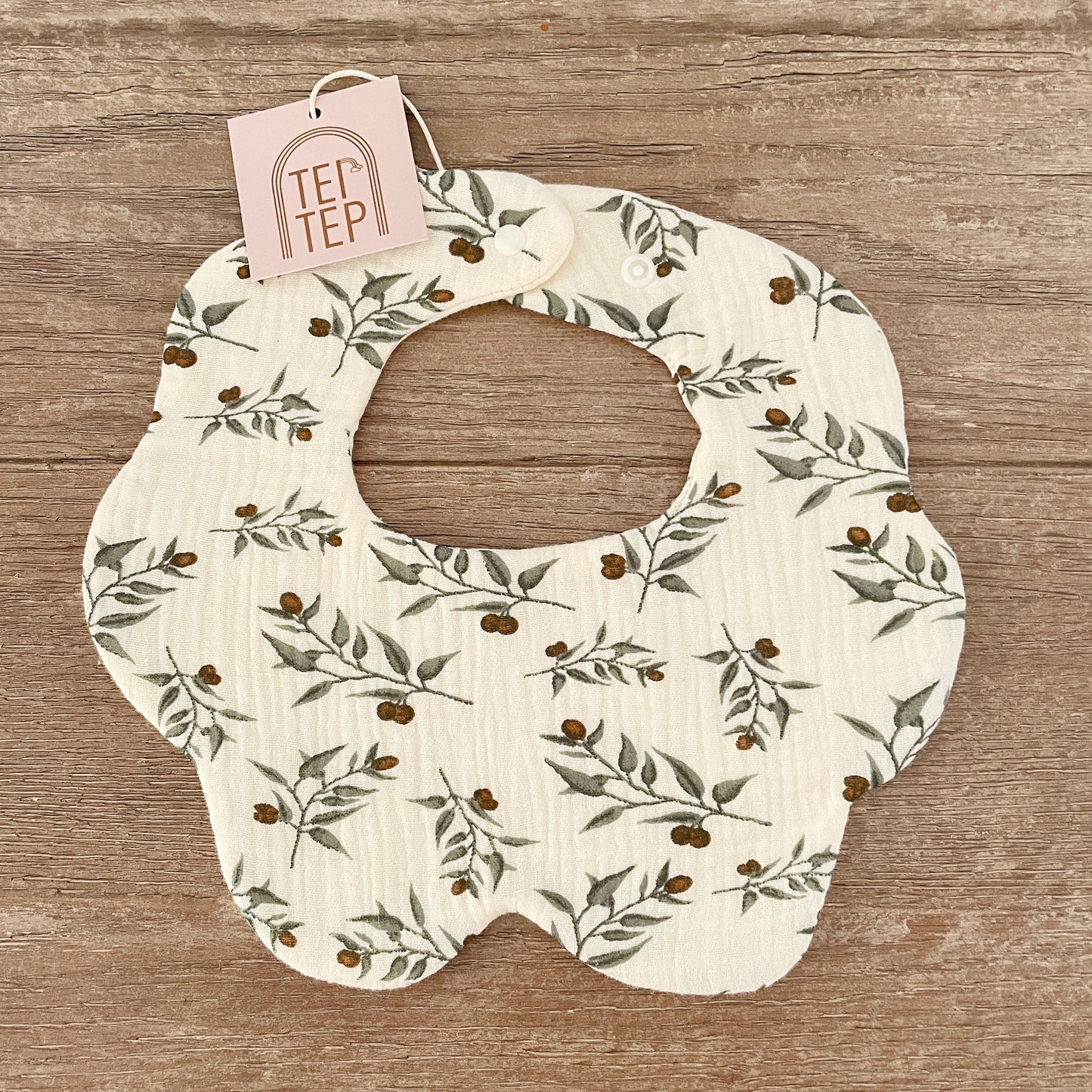 Blue Vintage Florals Baby Bibs