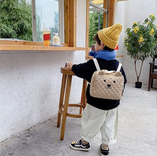 Quilted Bear Toddler Backpack