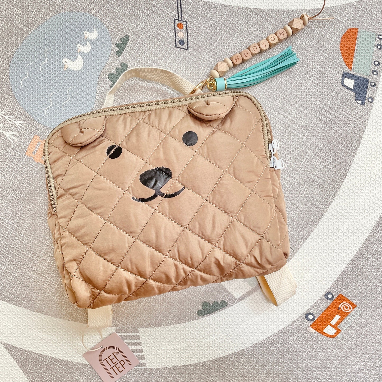Quilted Bear Toddler Backpack