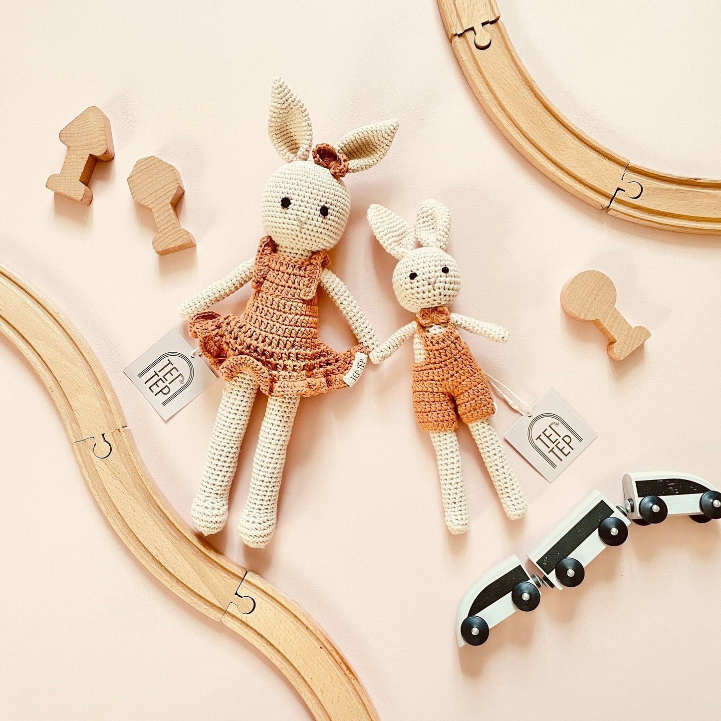 Boho Big Sister & Little Brother Bunnies