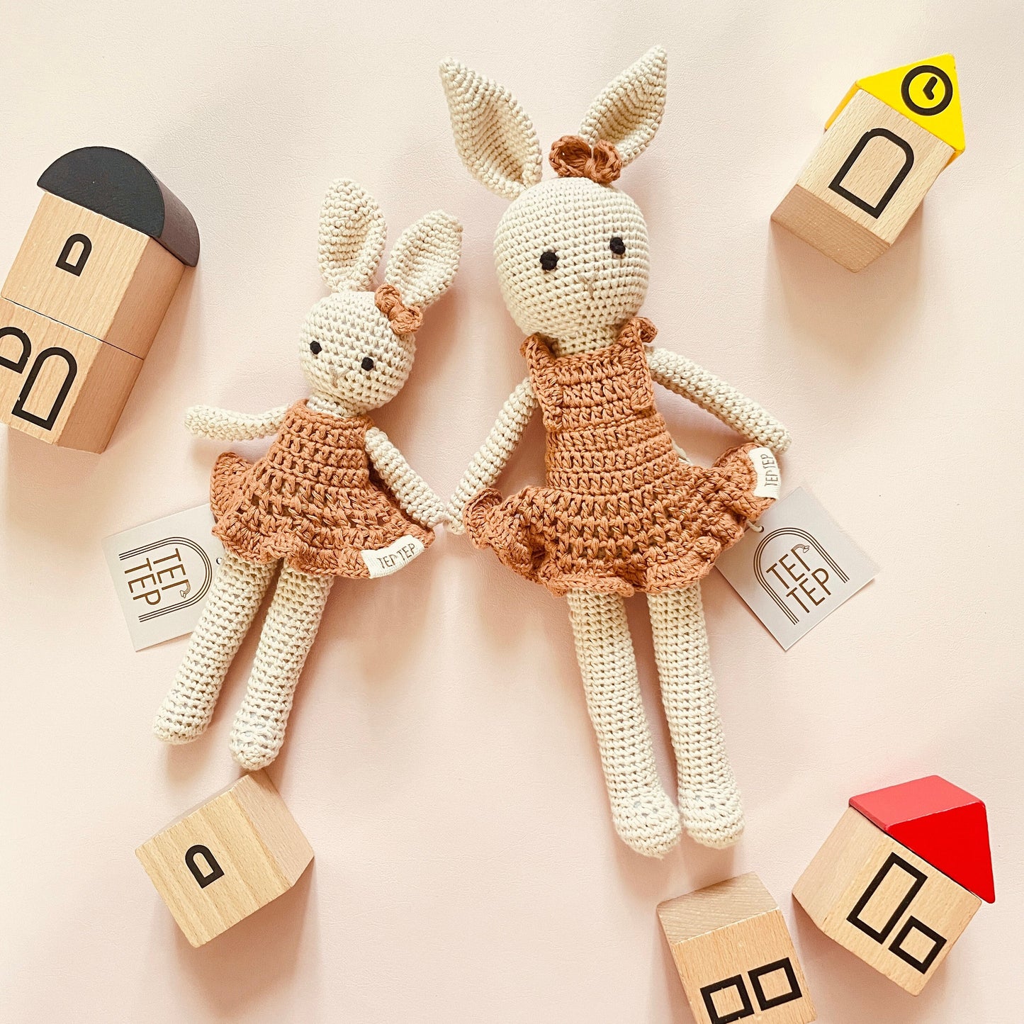 Boho Big Sister & Little Sister Bunnies