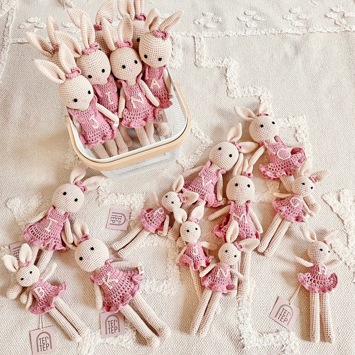 Personalized Crochet Stuffed Animal Bunny