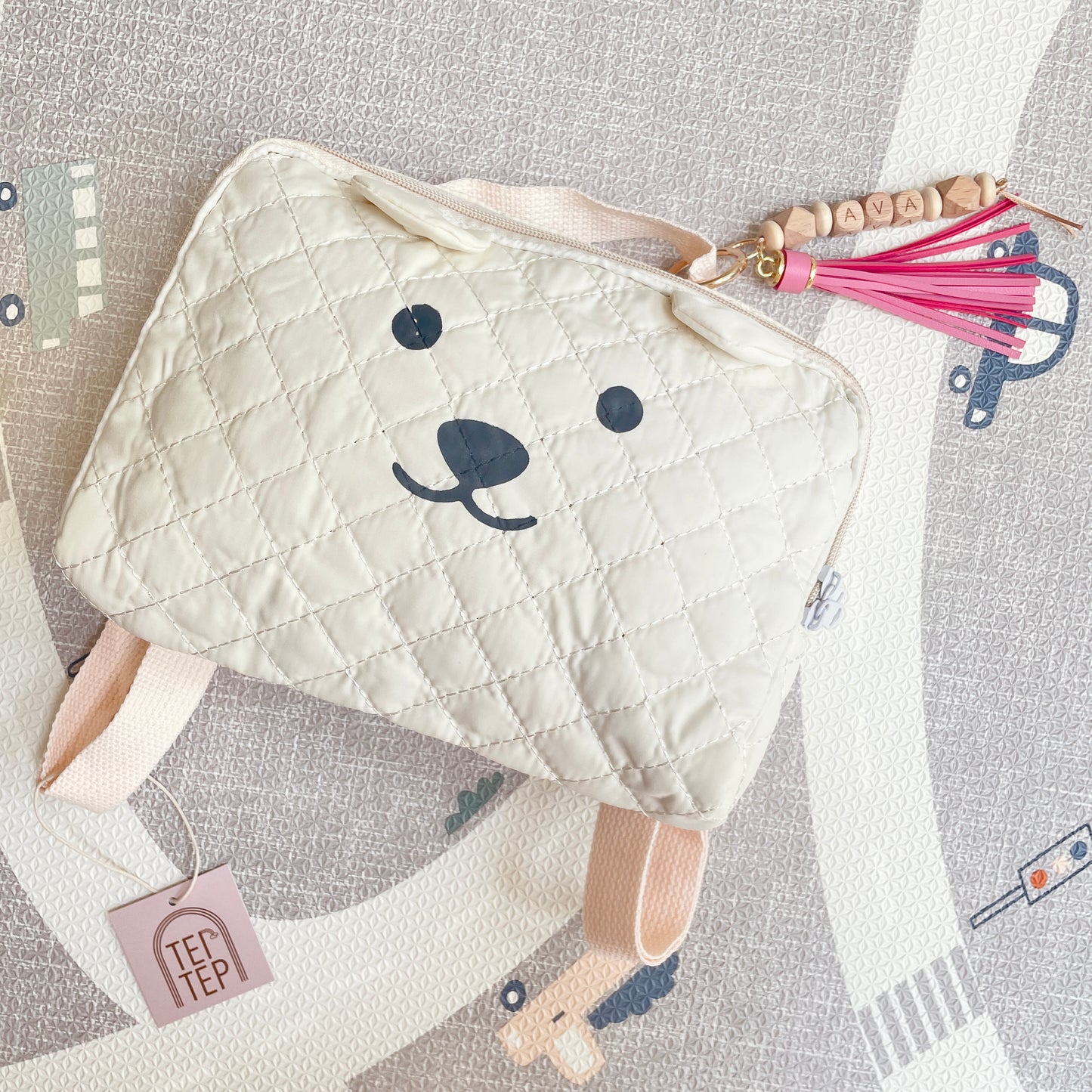 Quilted Bear Toddler Backpack