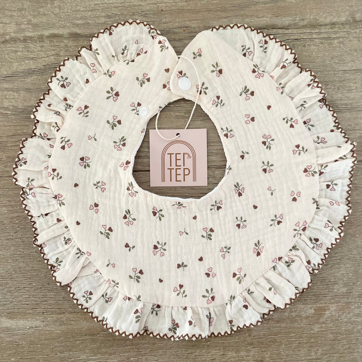 Floral Ruffled Baby Bibs