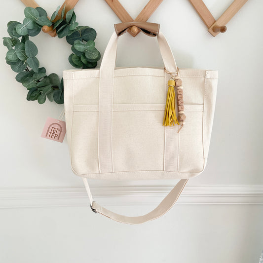 Neutral Canvas Diaper Bag