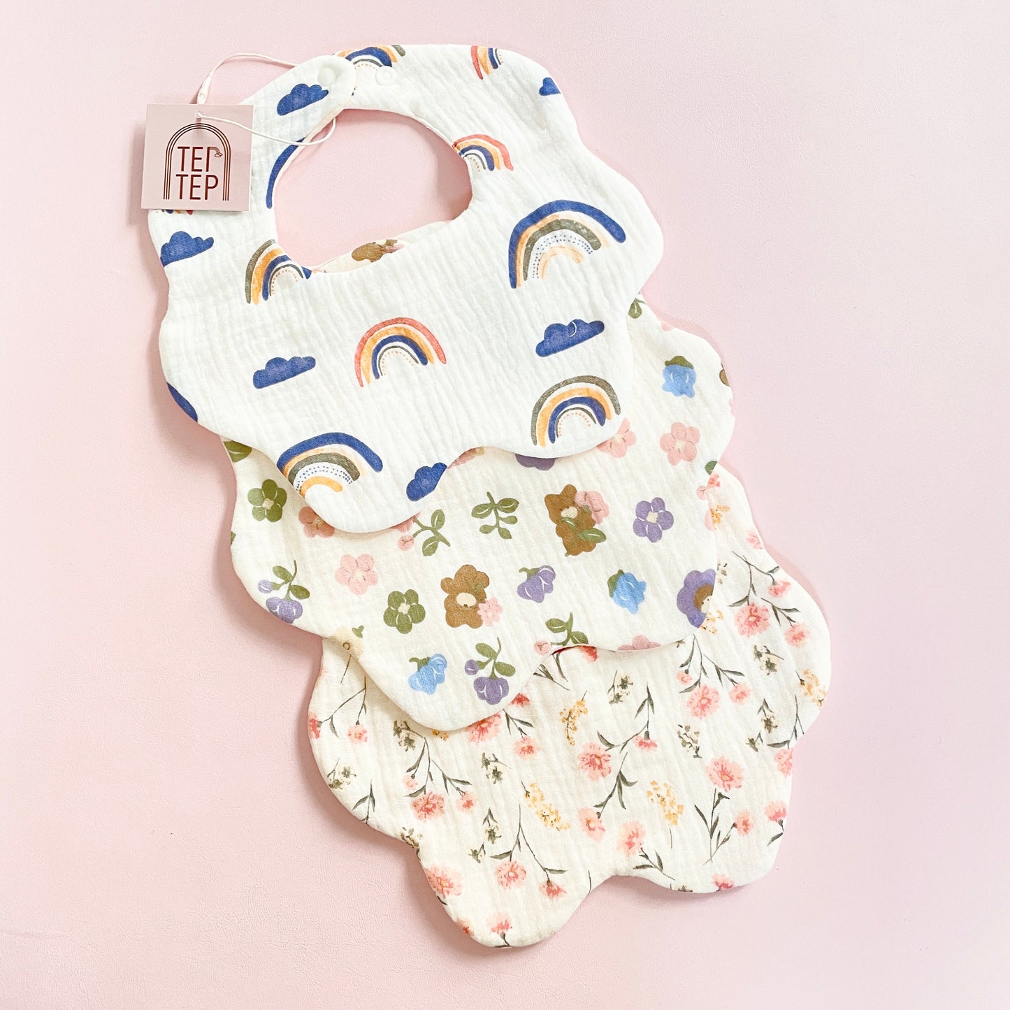 Dreamy Rainbow Baby Bibs